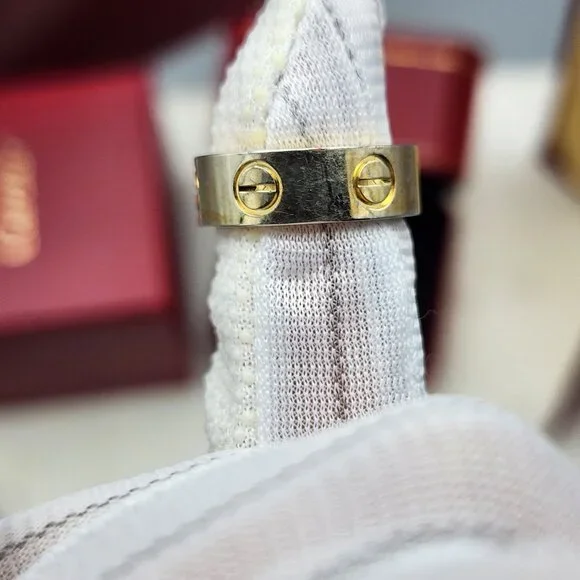 Cartier Love 18k Yellow Gold Trinity Ring Size 52 - Picture 7 of 10
